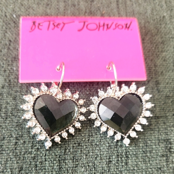 Betsey Johnson Jewelry - Betsey Johnson dark blue earrings